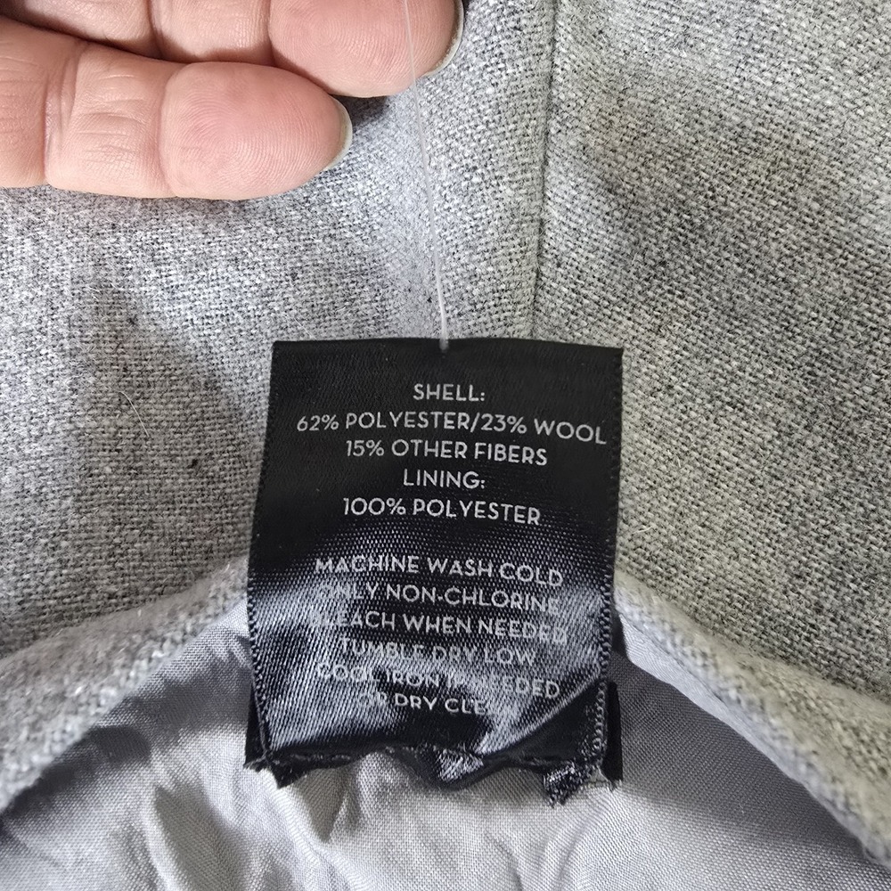NEW Ann Taylor Dress Pants Womens 4 Petite Gray Wool Blend Lined Trouser Preppy - Picture 11 of 13